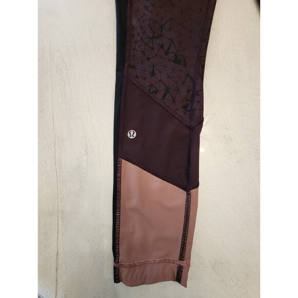 Lululemon Trail Bound 7/8 Leggings SZ 6 Black Cherry Luxtreme Fabric - Picture 6 of 12
